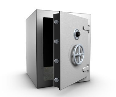 Rendering of a bank safe